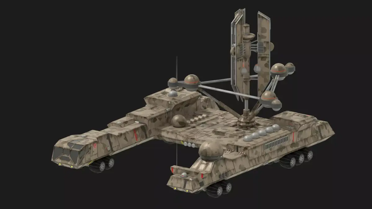 Radar Rover Low-poly 3D model
