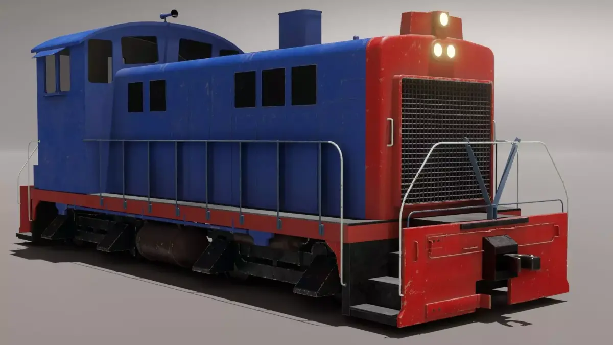 Diesel locomotive 3D model Low-poly 3D model purchase