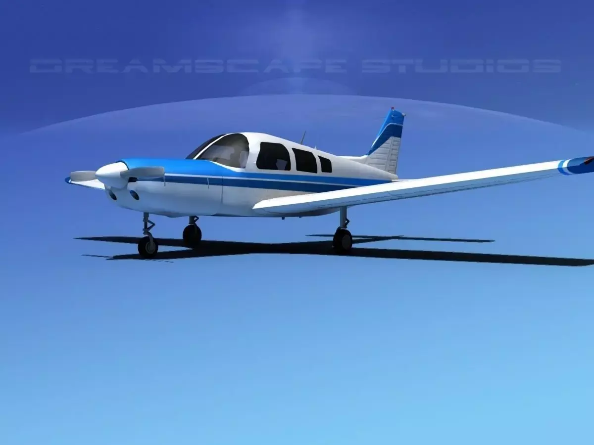 Piper Warrior II 3D model 4
