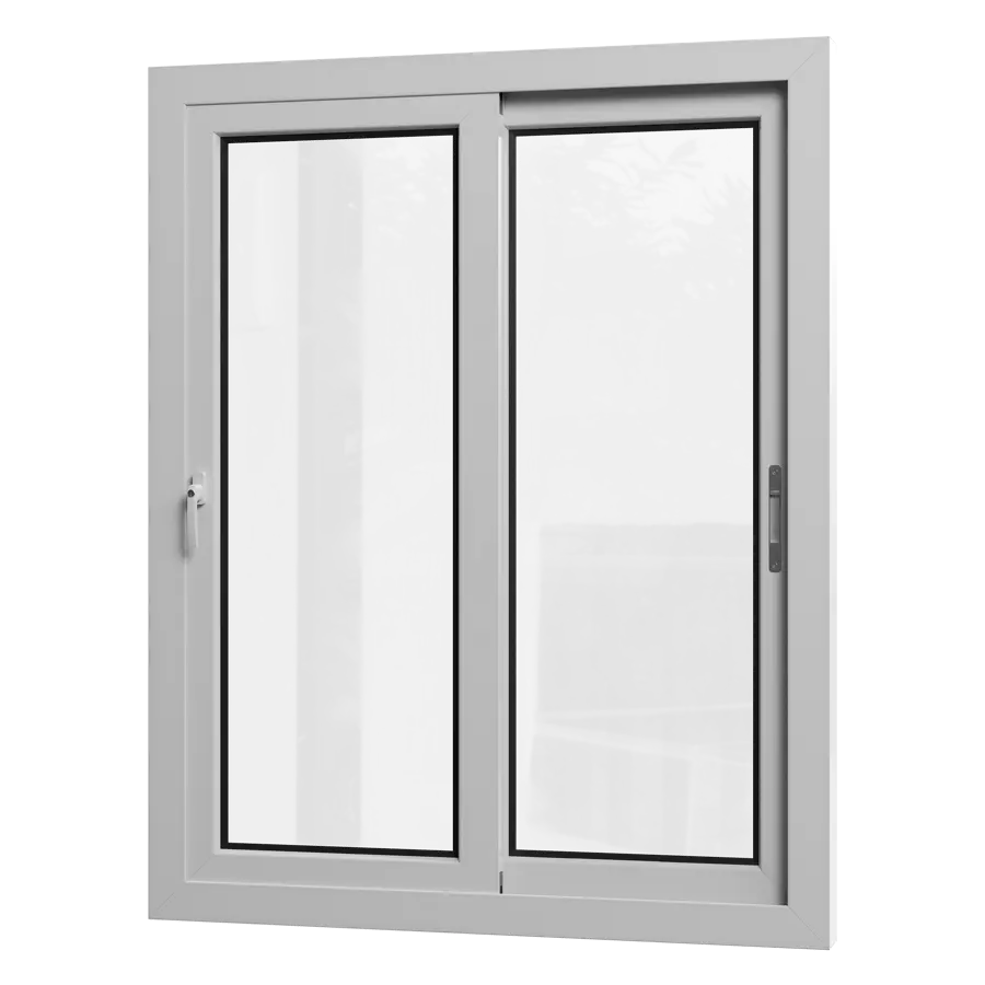  Double Sliding Window Model, White 