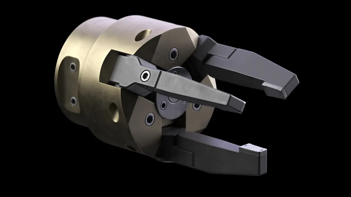 3-finger robotic gripper 3D model