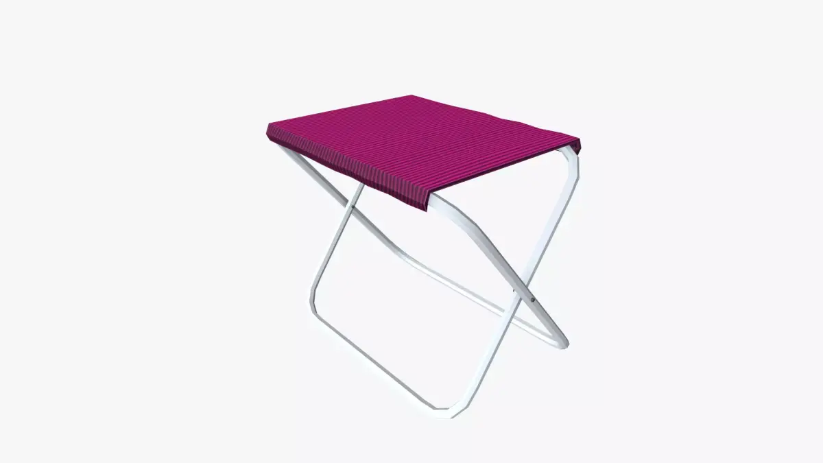 Cartoon CampChair Low-poly 3D model