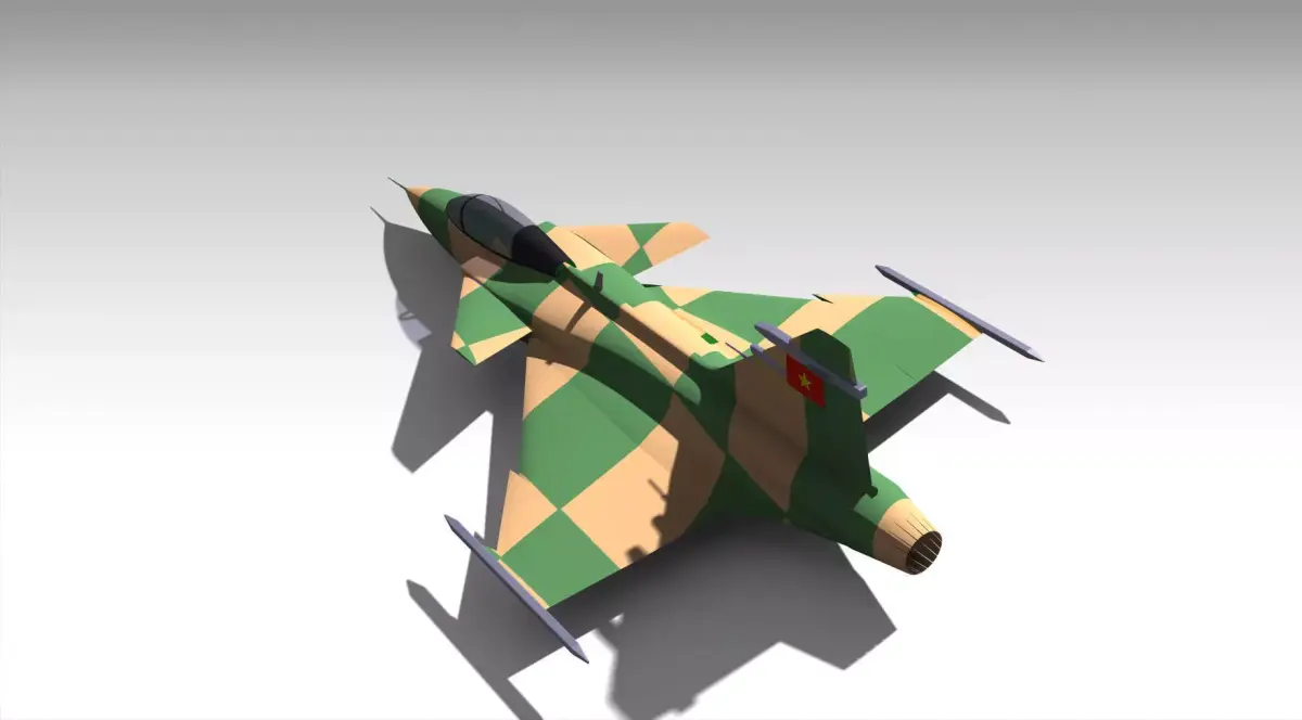 Saab Gripen  Low-poly 3D model