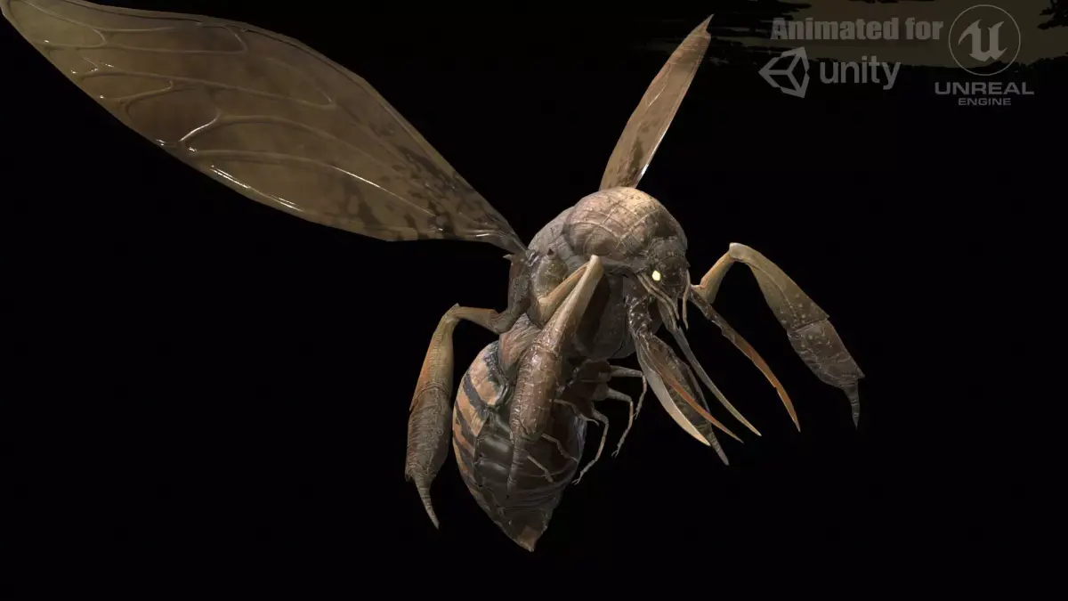 FlyingBugA3 Low-poly 3D model