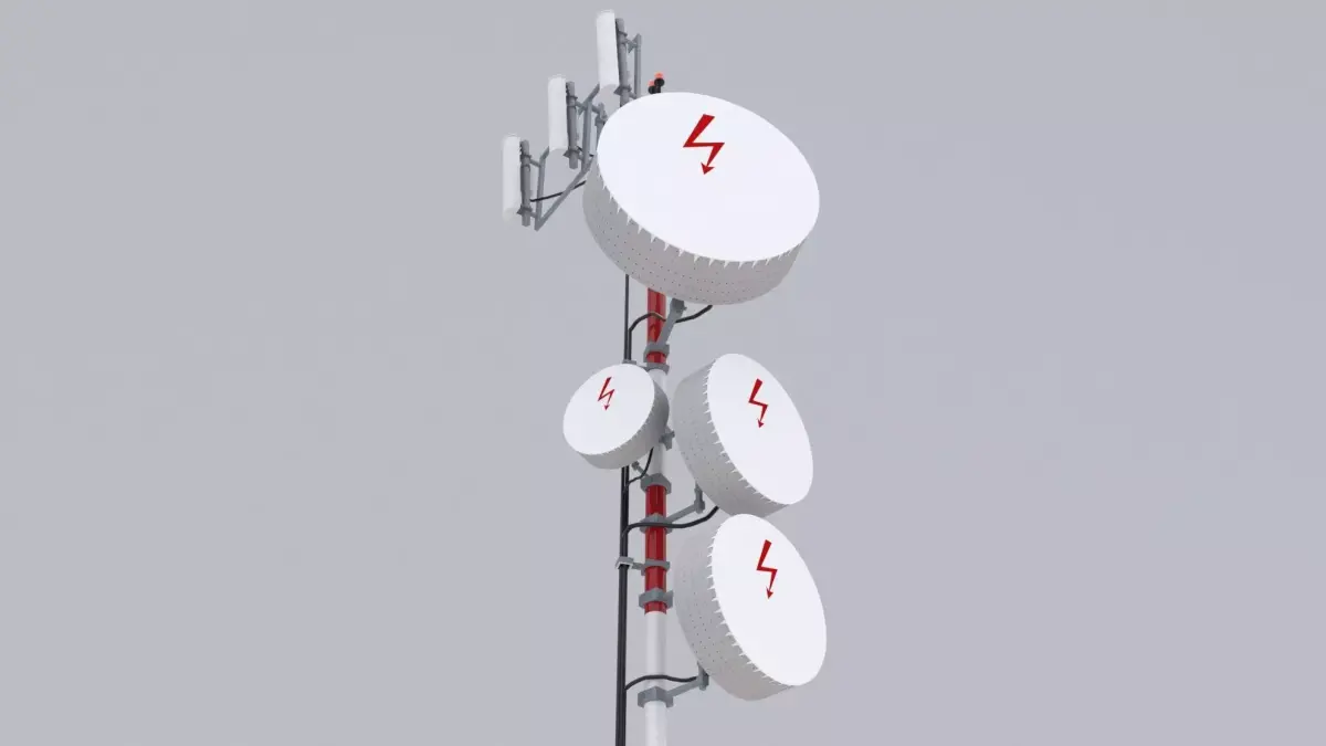 Cell Antenna Low-poly 3D model