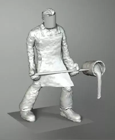 FOUNDRY man with shovel 3D model