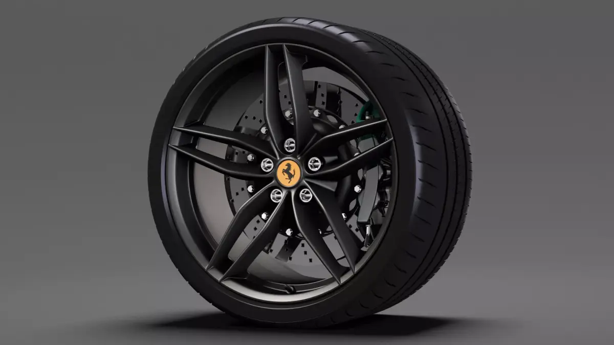 Ferrari 488 Speedster wheel 3D model