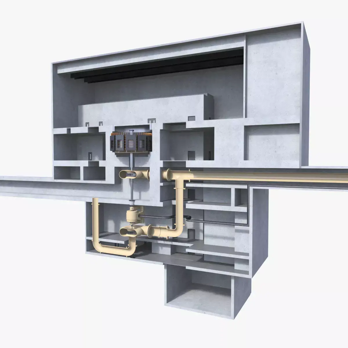 Pumped Storage Hydro Electric Power Plant 3D model
