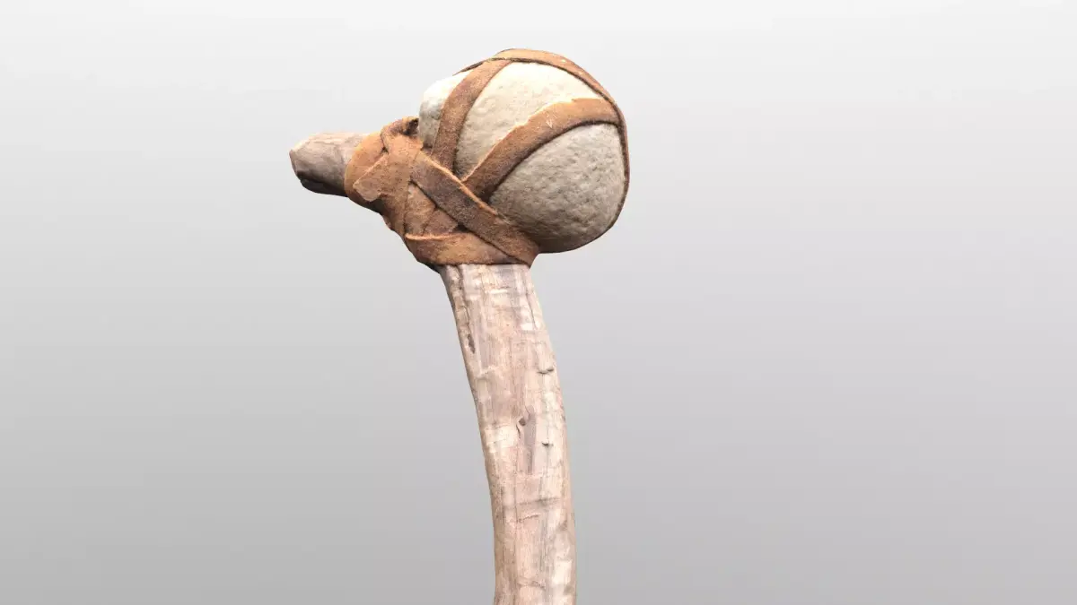 Real Primitive Axe Stone  Low-poly 3D model