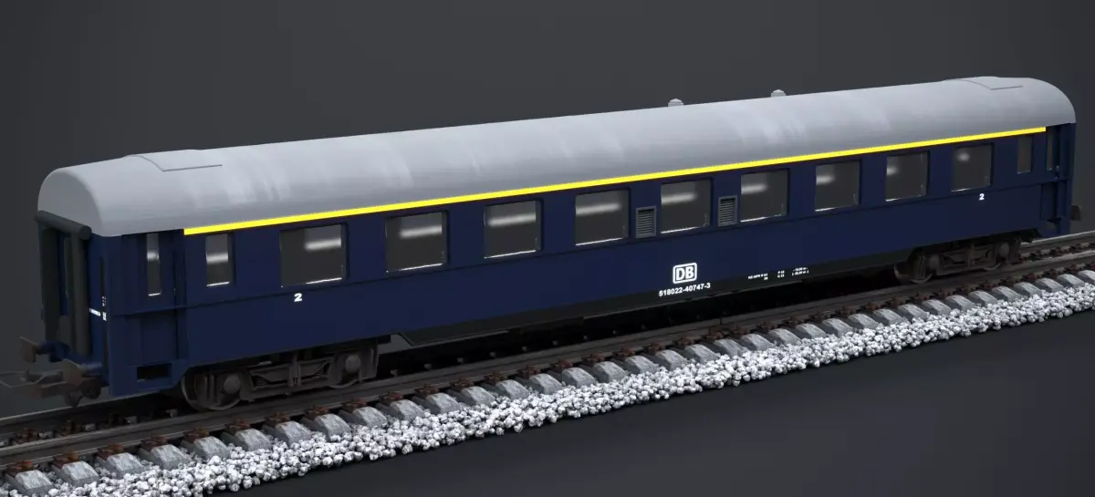 DB NAVY BLUE COACH KE-GPR-R-63 2023 3D model
