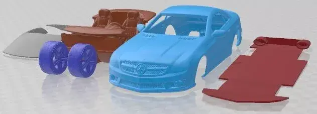 Mercedes SL65 AMG 2010 Printable Car 3D print model