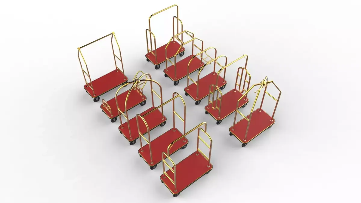 Hotel Trolley Collection 3D Model Pack