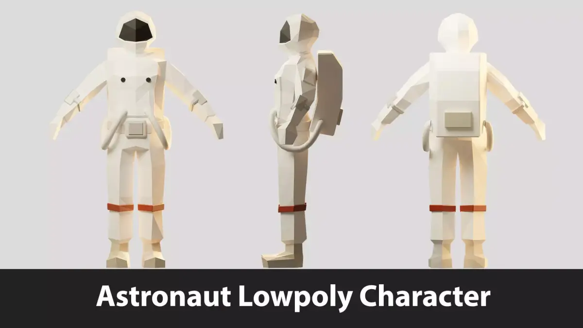 Lowpoly Astronaut Character Low-poly 3D model