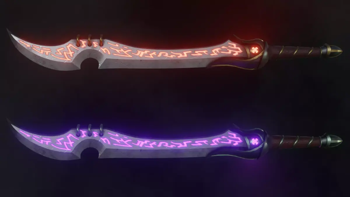 Fantasy Sword - Orks Misery Low-poly 3D model