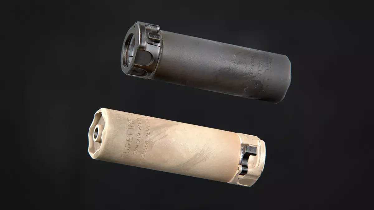 Surefire SOCOM556-MINI2 Suppressor Low-poly 3D model