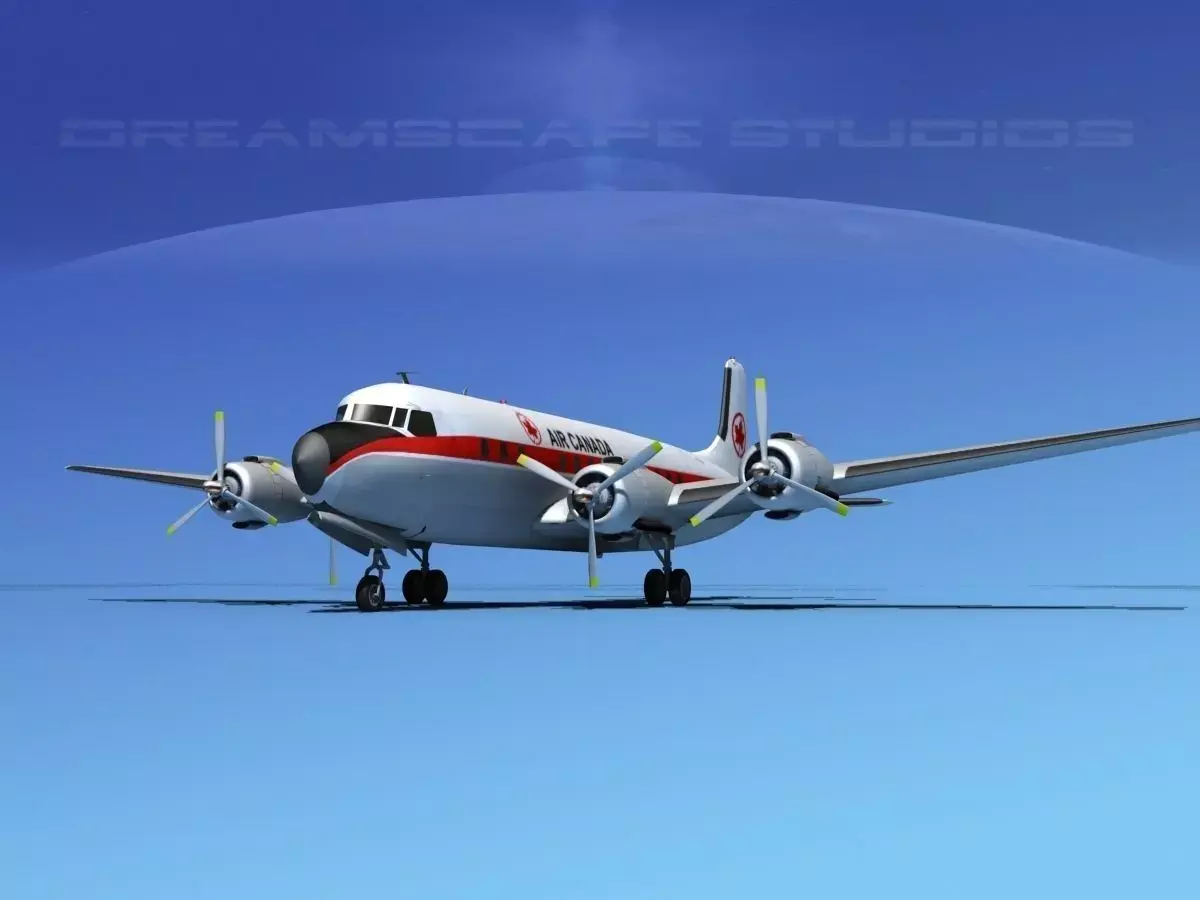 Douglas DC-7B Air Canada 3D model
