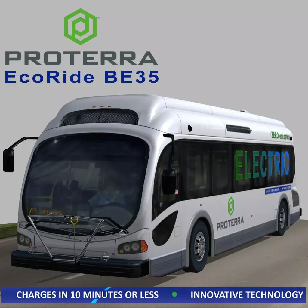 Proterra EcoRide BE35 Electric bus Low-poly 3D model