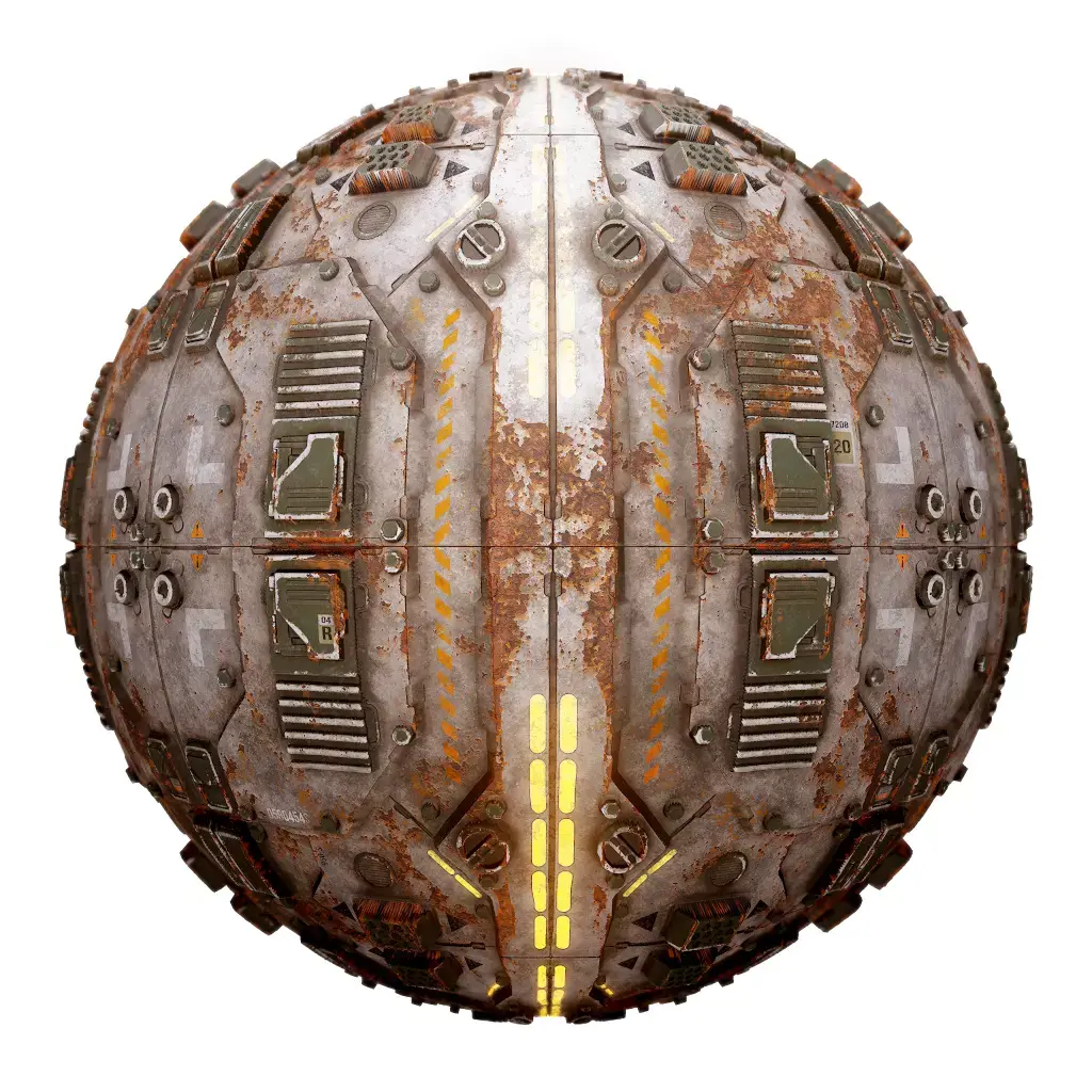 PBR Sci-Fi Industrial Texture 47 Low-poly 3D model