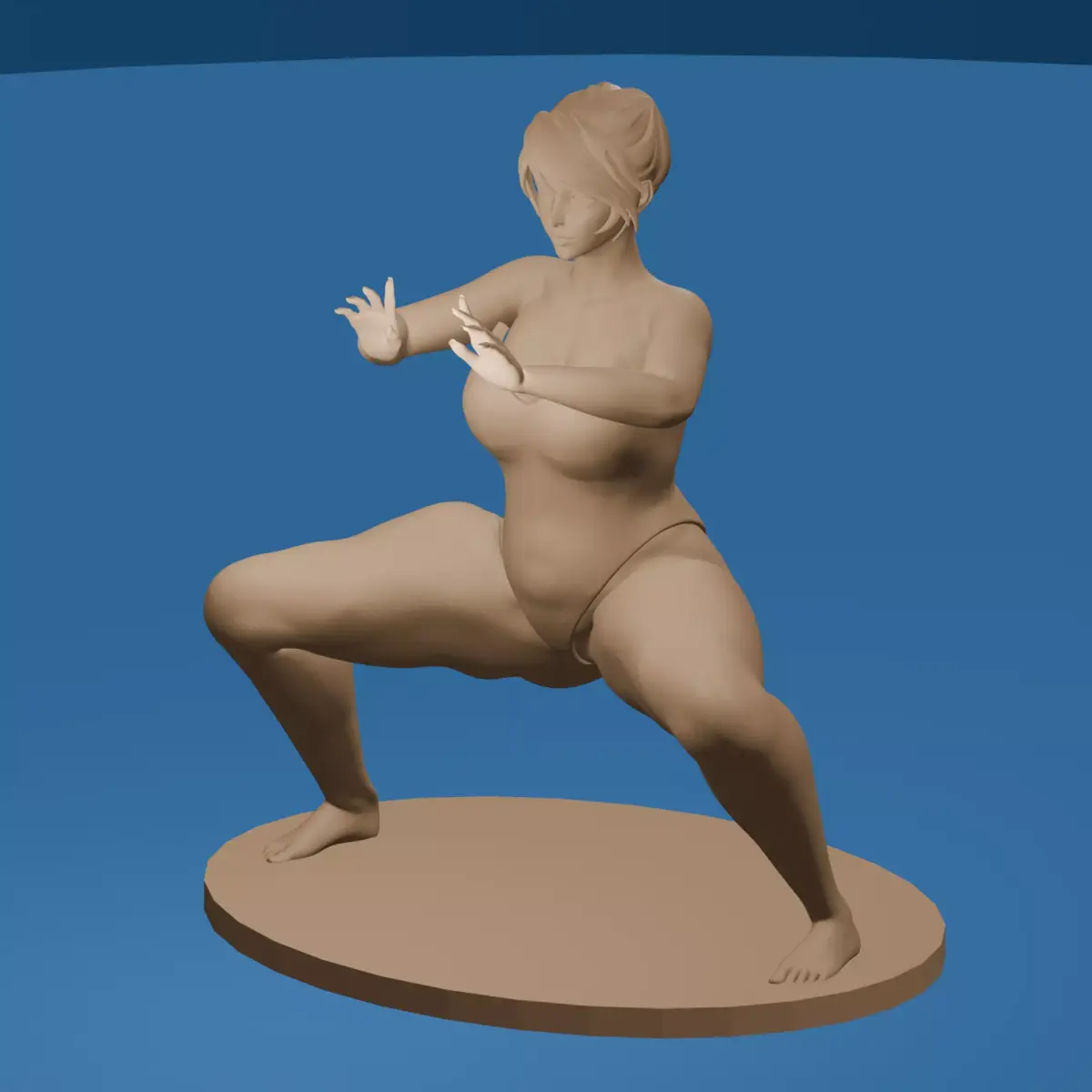Thick Woman Performing a Kata 3D print model