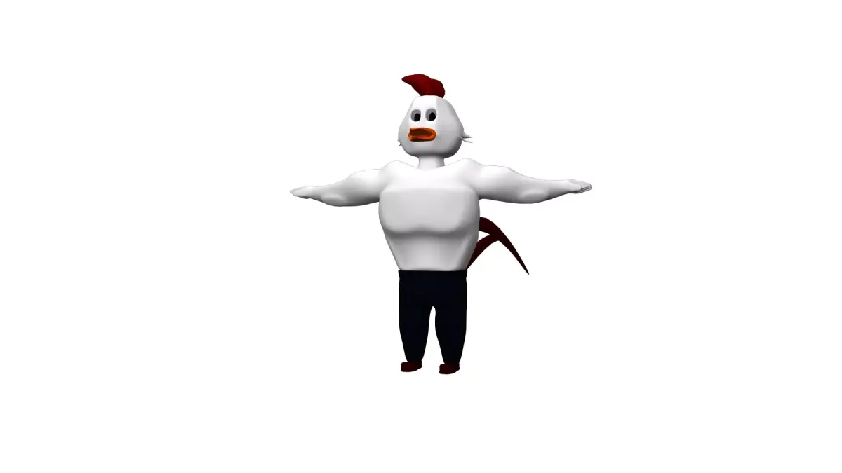 Cartoon Chicken Low-poly 3D model