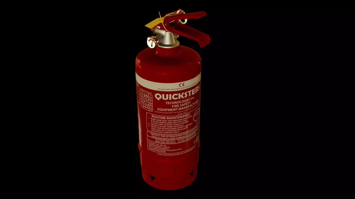 Medium Size Fire Extinguisher 3D model
