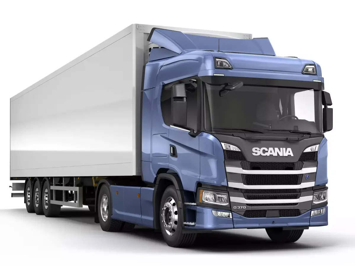 Semi Trailer truck with Trailer 3D model