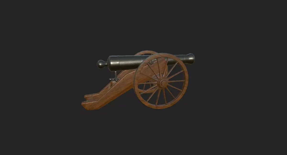 Pirate Ship Cannon 3D model