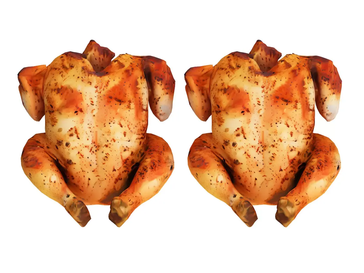 Roast Low-poly 3D model