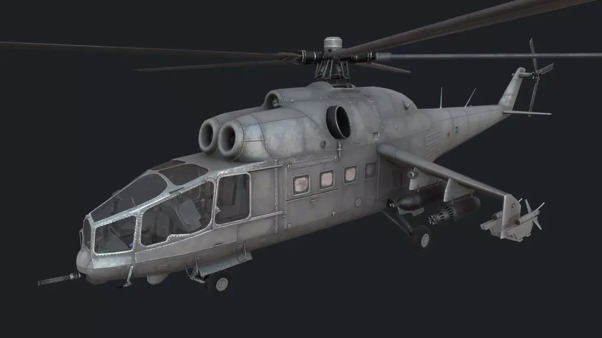 Mi-24a Low-poly 3D model