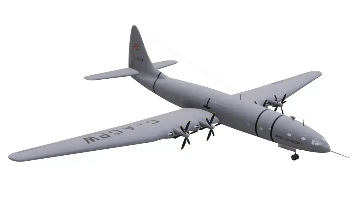 Bristol 167 Brabazon Low-poly 3D model