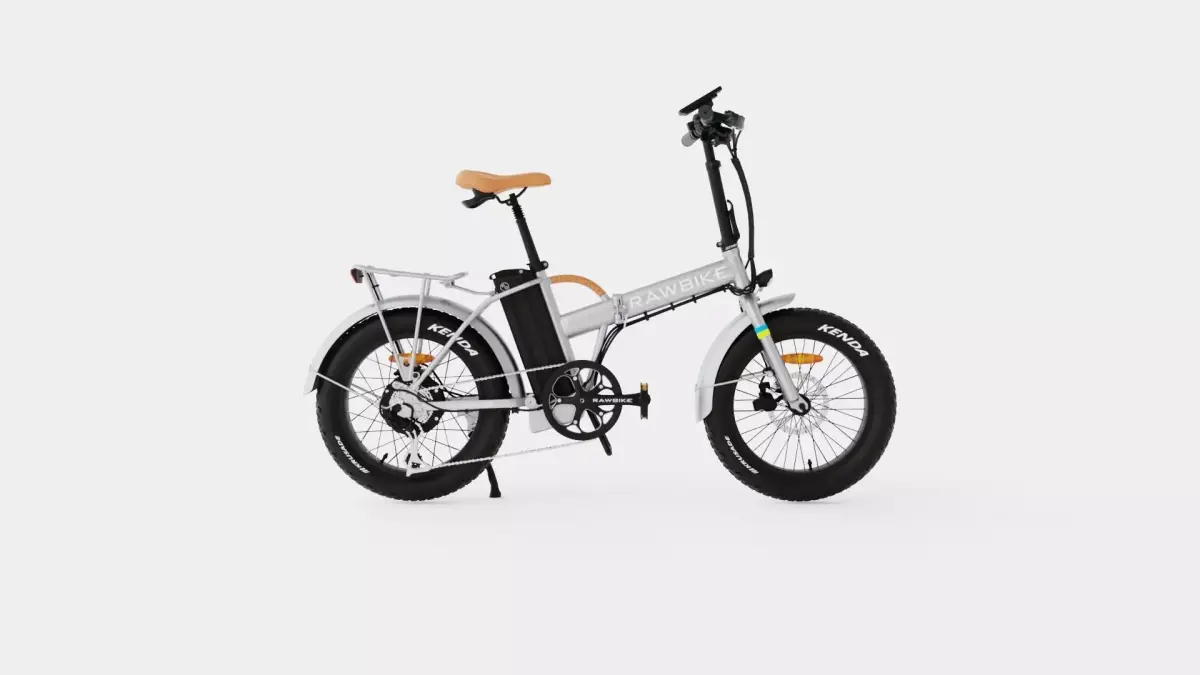 Metallic Grey Bike Low-poly 3D model