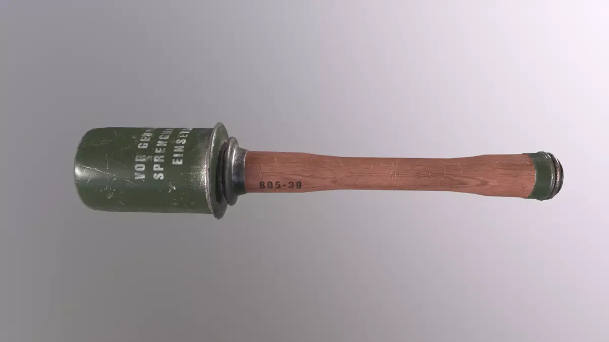 Germany Grenade with PBR  Low poly Game ready Low-poly 3D model