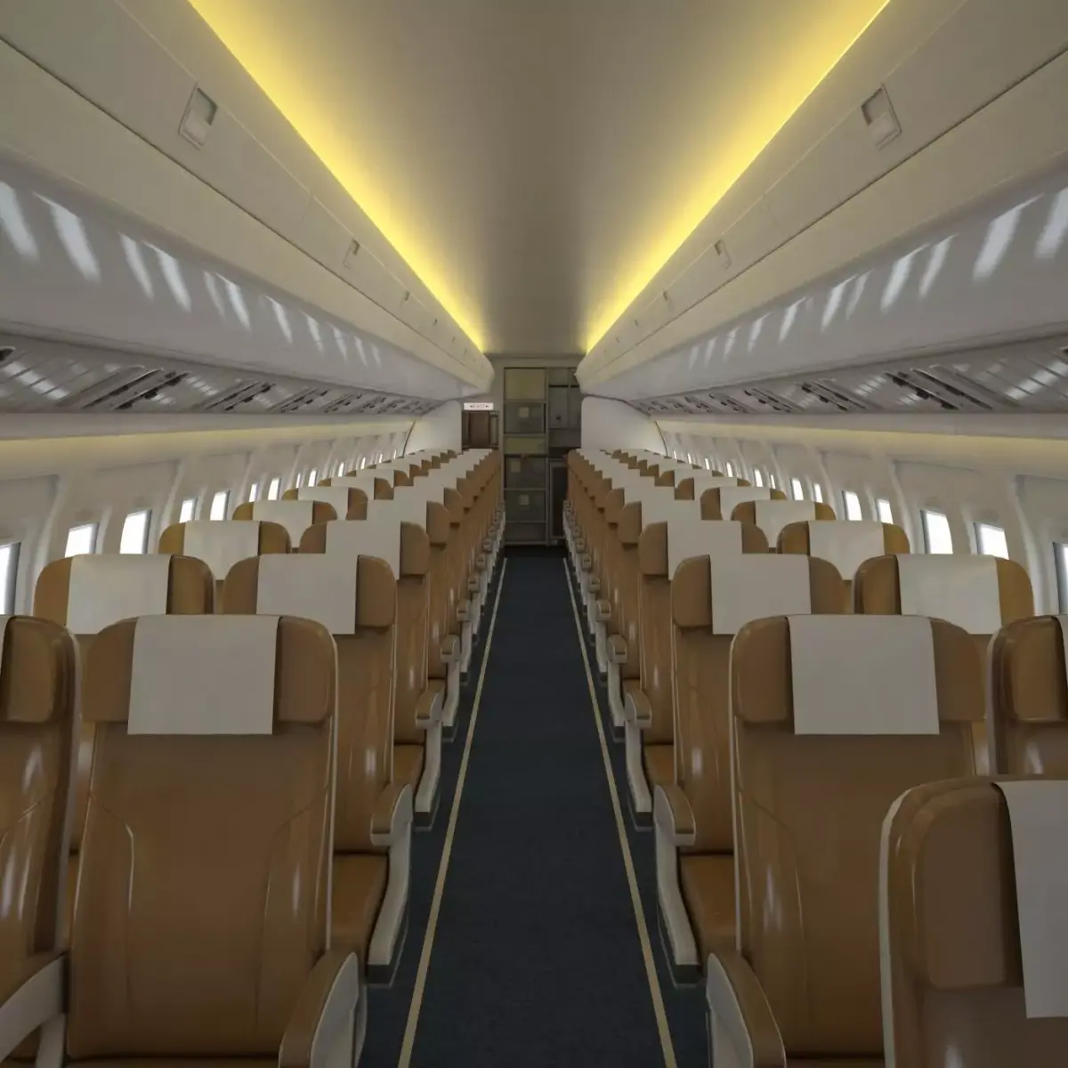 Airplane Cabin V2 Low-poly 3D model