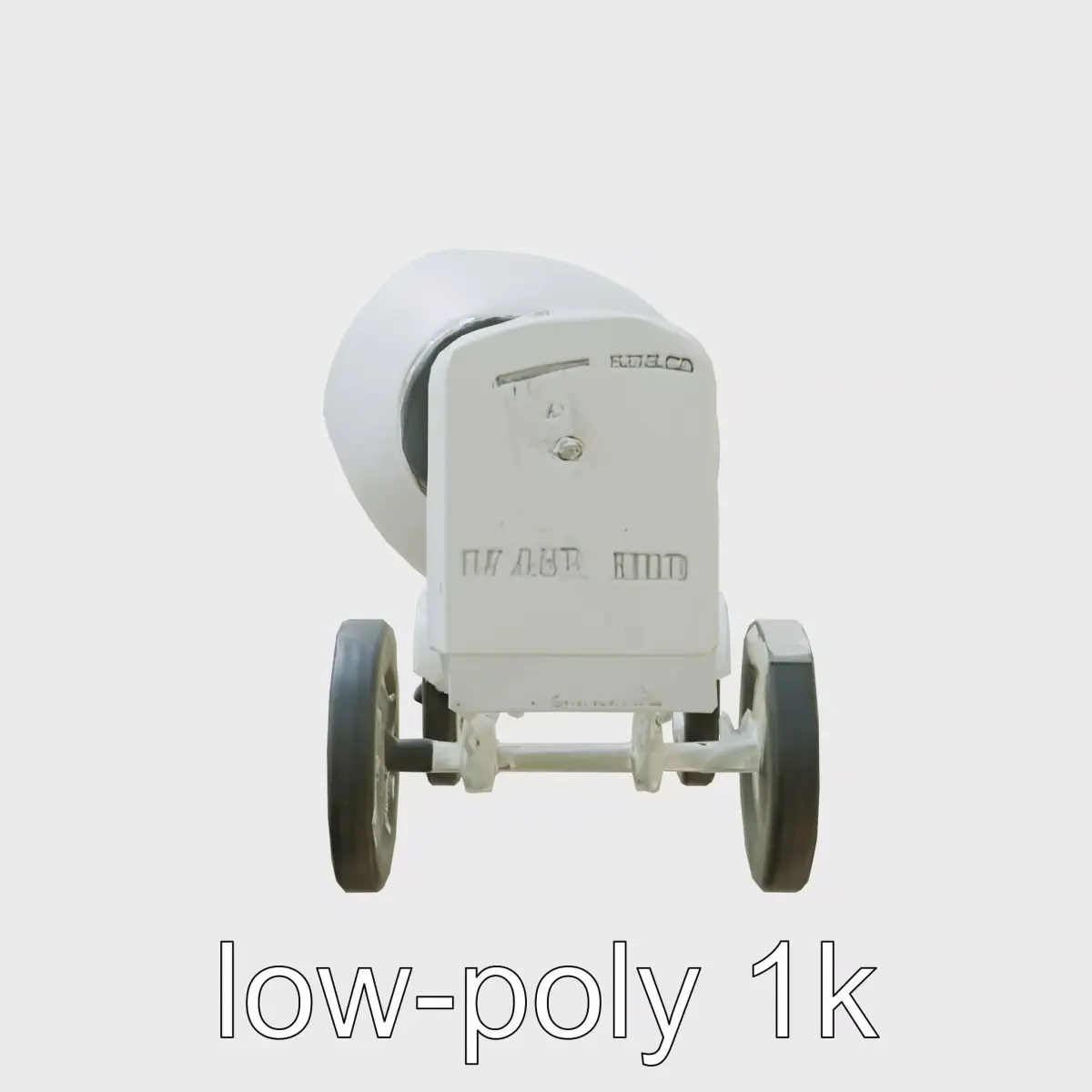 Spotless Concrete Mixer with Gleaming Drum Low-poly 3D model