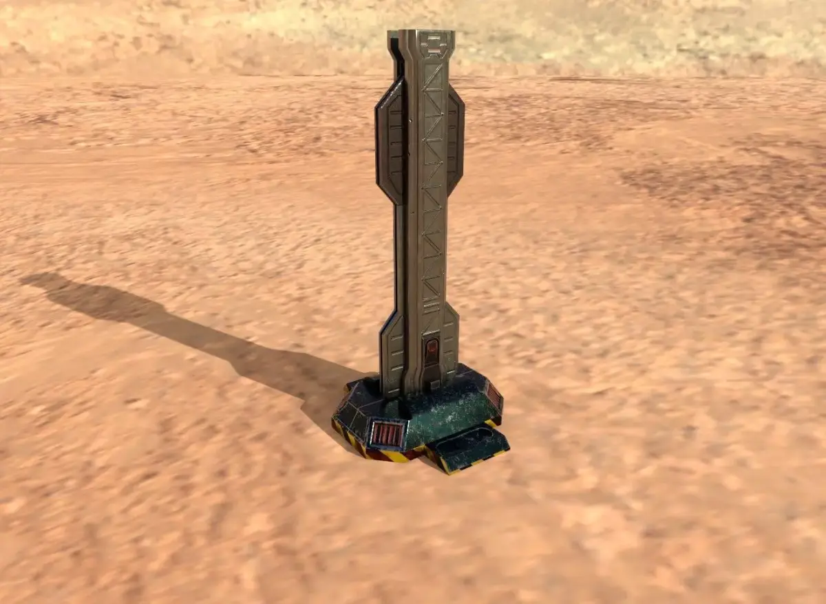 Sci-fi Pillar  Low-poly 3D model