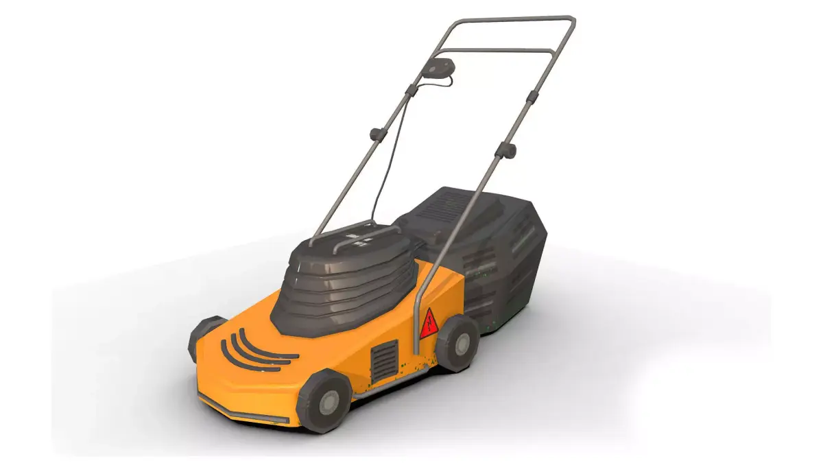 Lawn-mower Low-poly 3D model