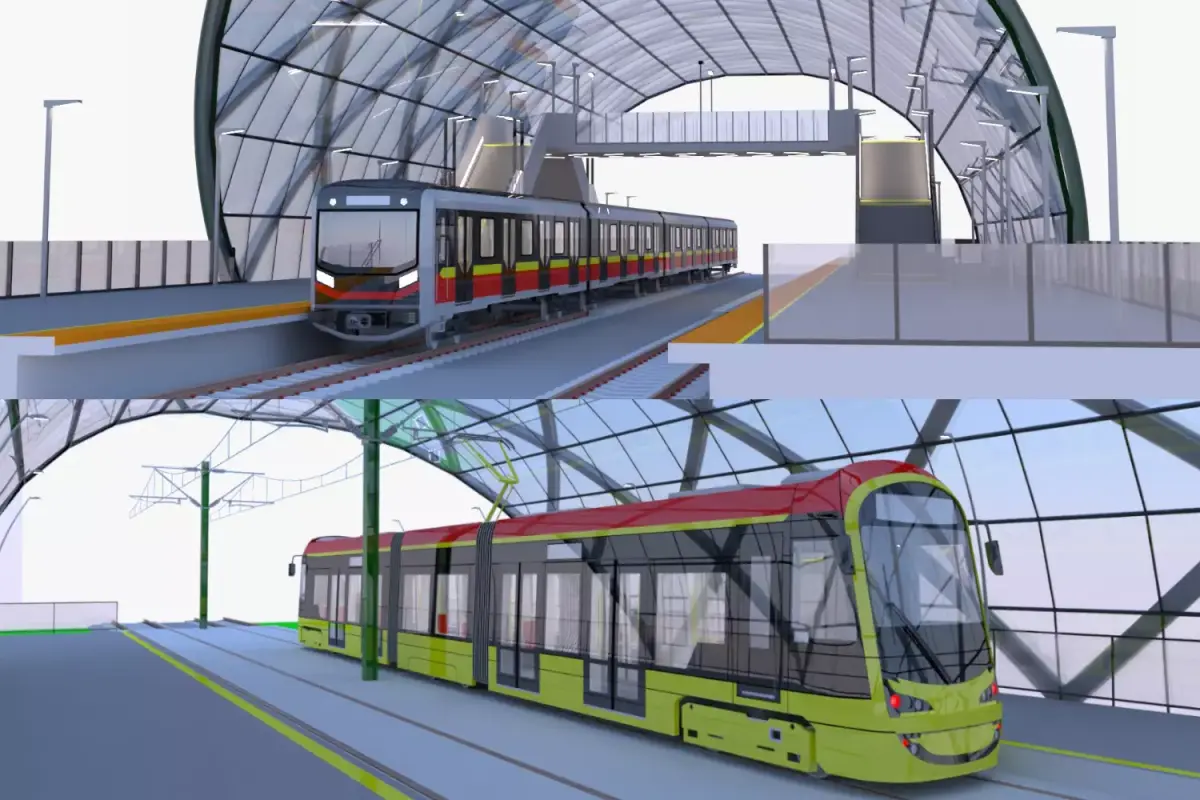 Warsaw tram and metro stations 3D Model Pack