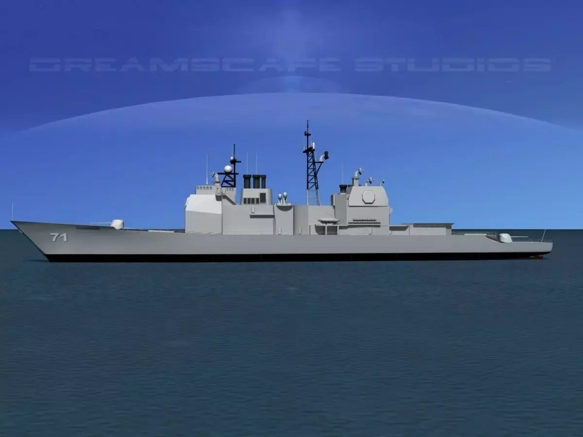 Ticonderoga Class Cruiser CG71 USS Cape St George 3D model