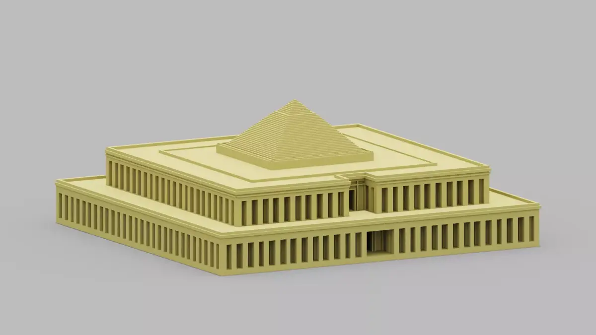 Voxel Egypt Pyramid Low-poly 3D model
