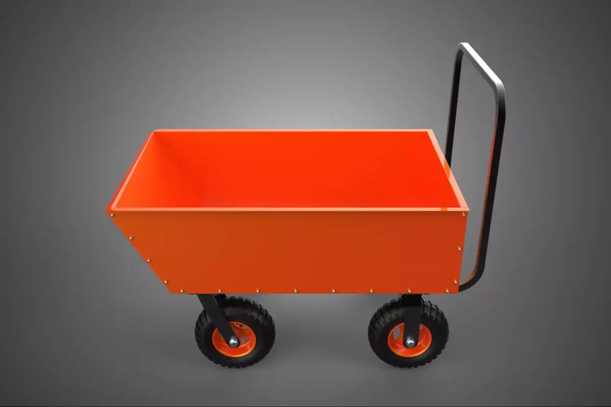 TIPPING GARBAGE RUBBISH TRASH WASTE CART BIN WAGON TROLLEY DUMP 3D model