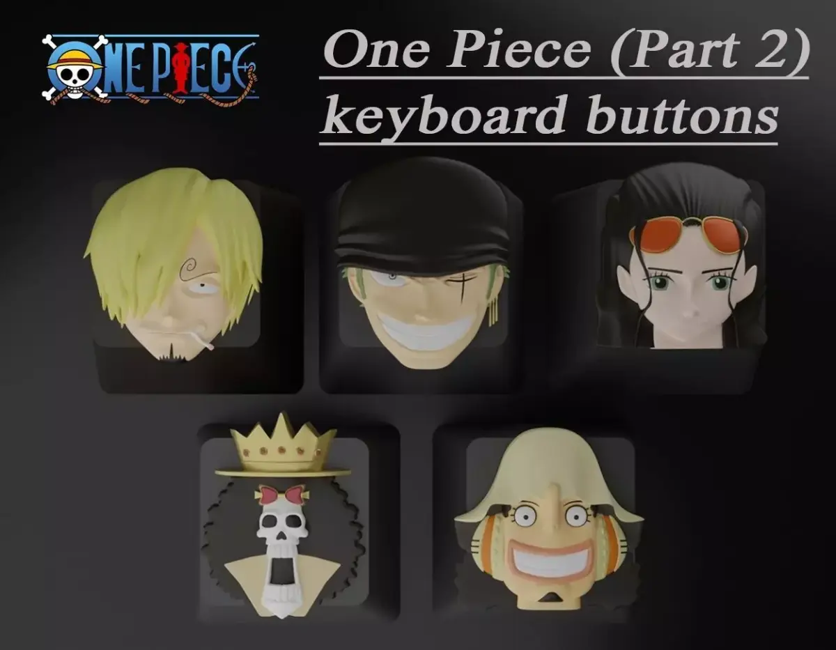 ONE PIECE PART 2 KEYBOARD BUTTONS 3D print model