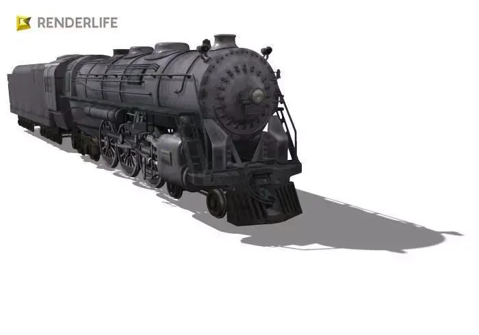 Santa Fe Type Locomotive 3D model