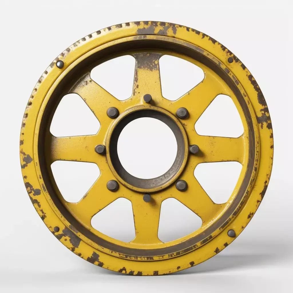 Industrial Weathered Pulley Wheel 3D model