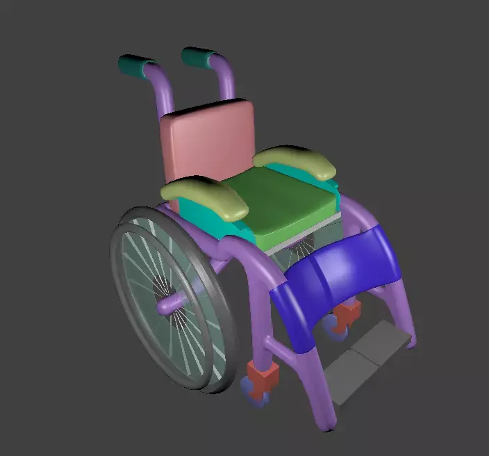 wheelchair for children free version Free 3D model