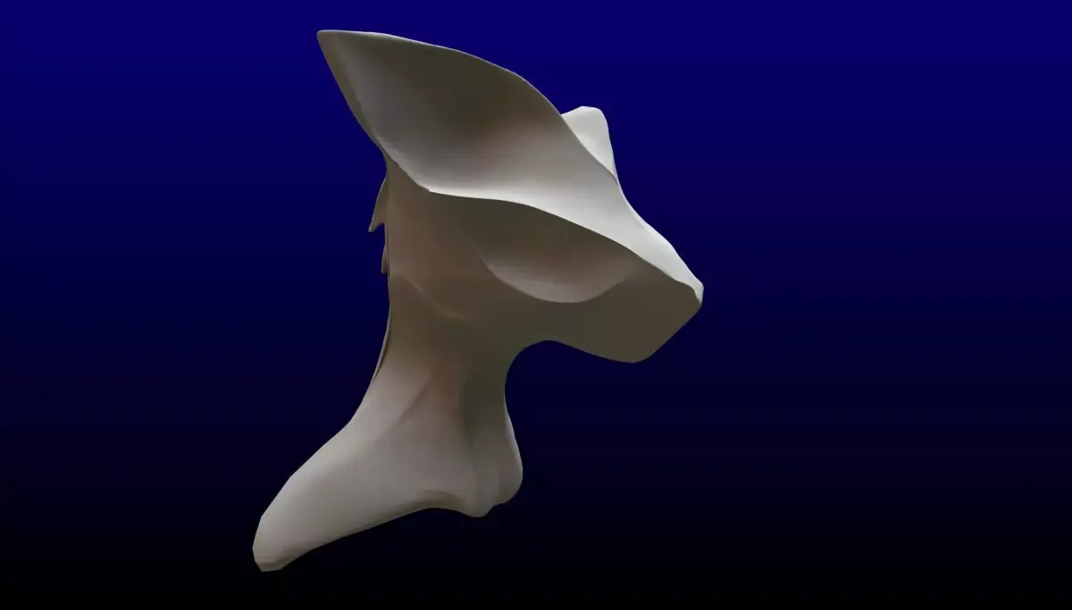 Bat Cat sculpture Free low-poly 3D model