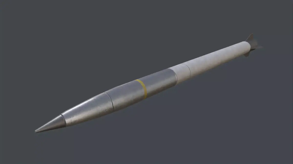 GMRLS-ER missile Low-poly 3D model