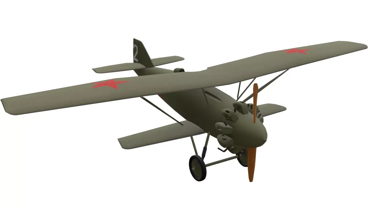 Tupolev I4  ANT-5 Low-poly 3D model
