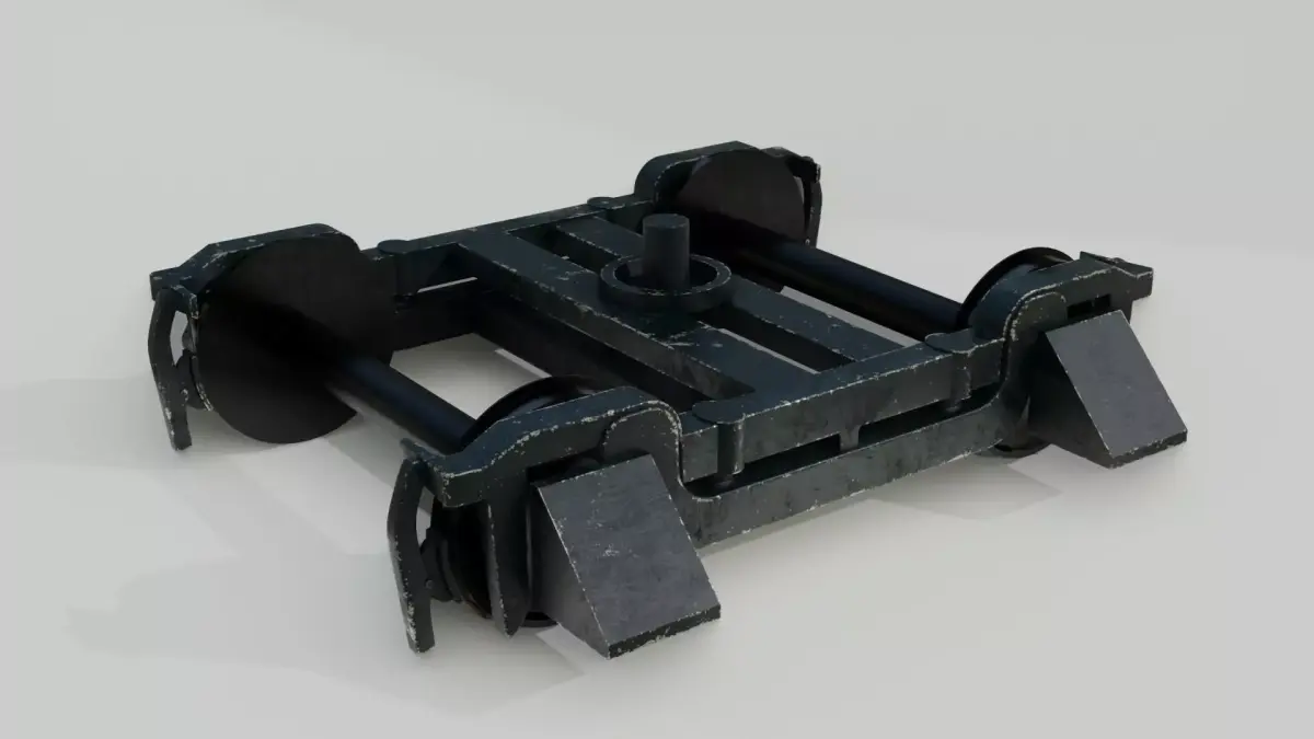 Train axis 3D model Low-poly  Low-poly 3D model