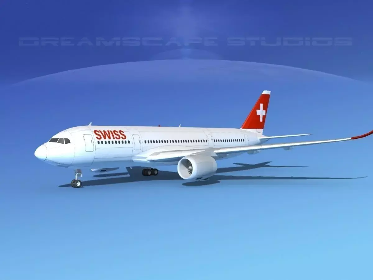 Airbus A350-800 Swissair 3D model