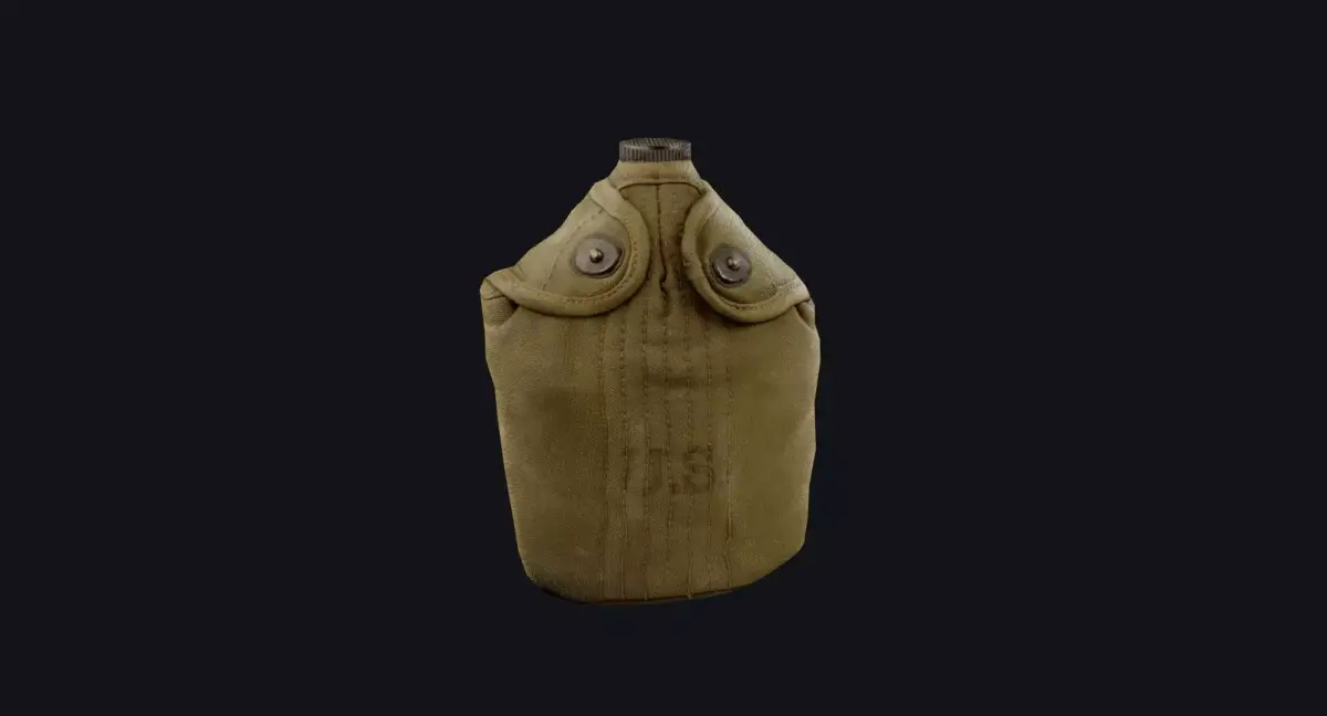 World War 2 US Water Jug Low-poly 3D model